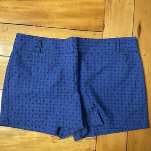 LOFT Blue Textured Patterned Women's Shorts